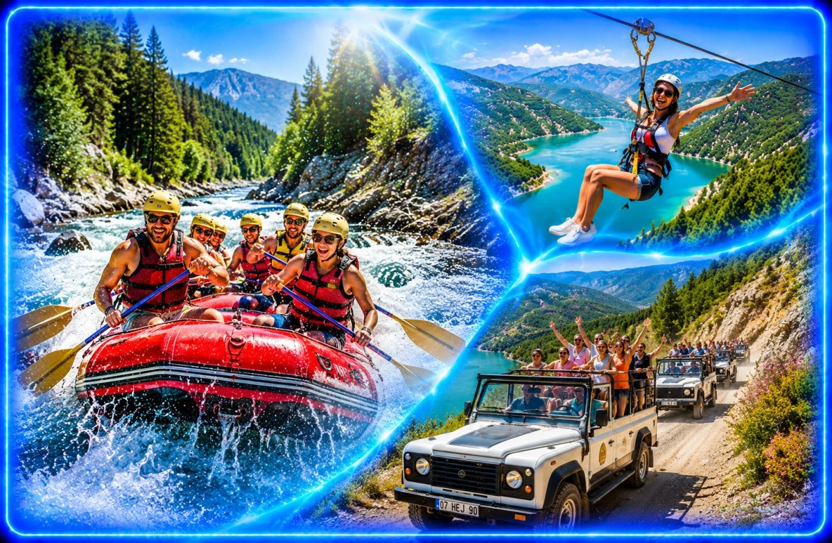 Köprülü Canyon Adventure Trio – Jeep Safari, Rafting & Zipline Tour