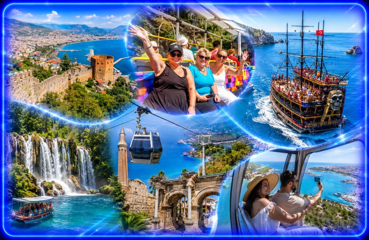 Alanya City & Pirate Boat Combo Tour – Landmarks, Beaches & Mediterranean Fun